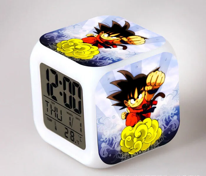 10 Аниме фигурки Dragon Ball z светодиодный цветной сенсорный светильник Супер Saiyan God супер Гоку Вегета будильник ПВХ Супер Figma детские игрушки - Цвет: 10