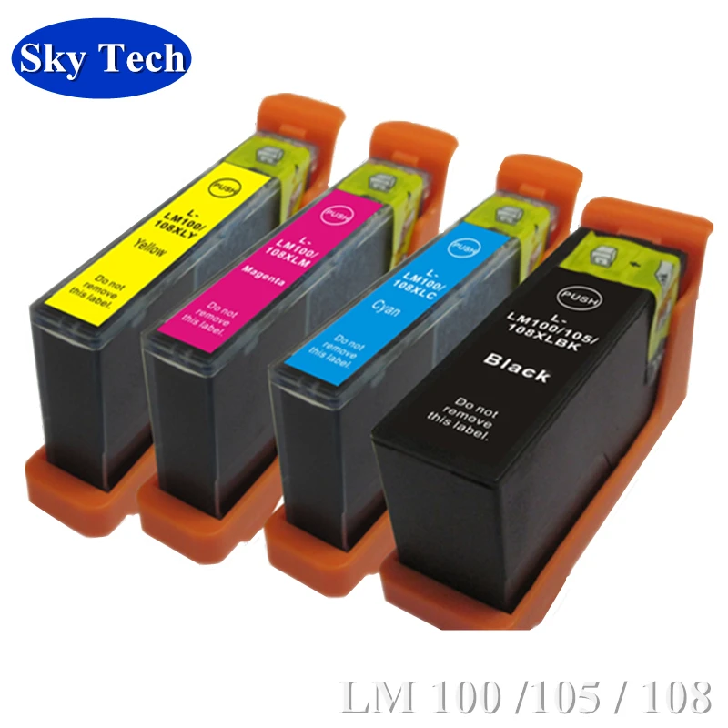 4X Совместимый картридж для Lexmark LM100 LM105 LM108 S301 S302 S305 S405 S308 S408 S508 S608 Pro 205 209 707 |