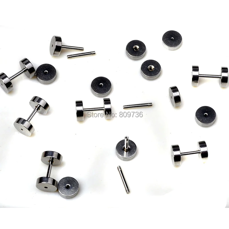 2 шт. Нержавеющая сталь винт туннель штекер уха Носилки Плоть датчик расширитель