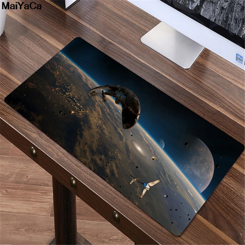 MaiYaCa 80x40 см большой коврик для мыши самостоятельного изготовления космический