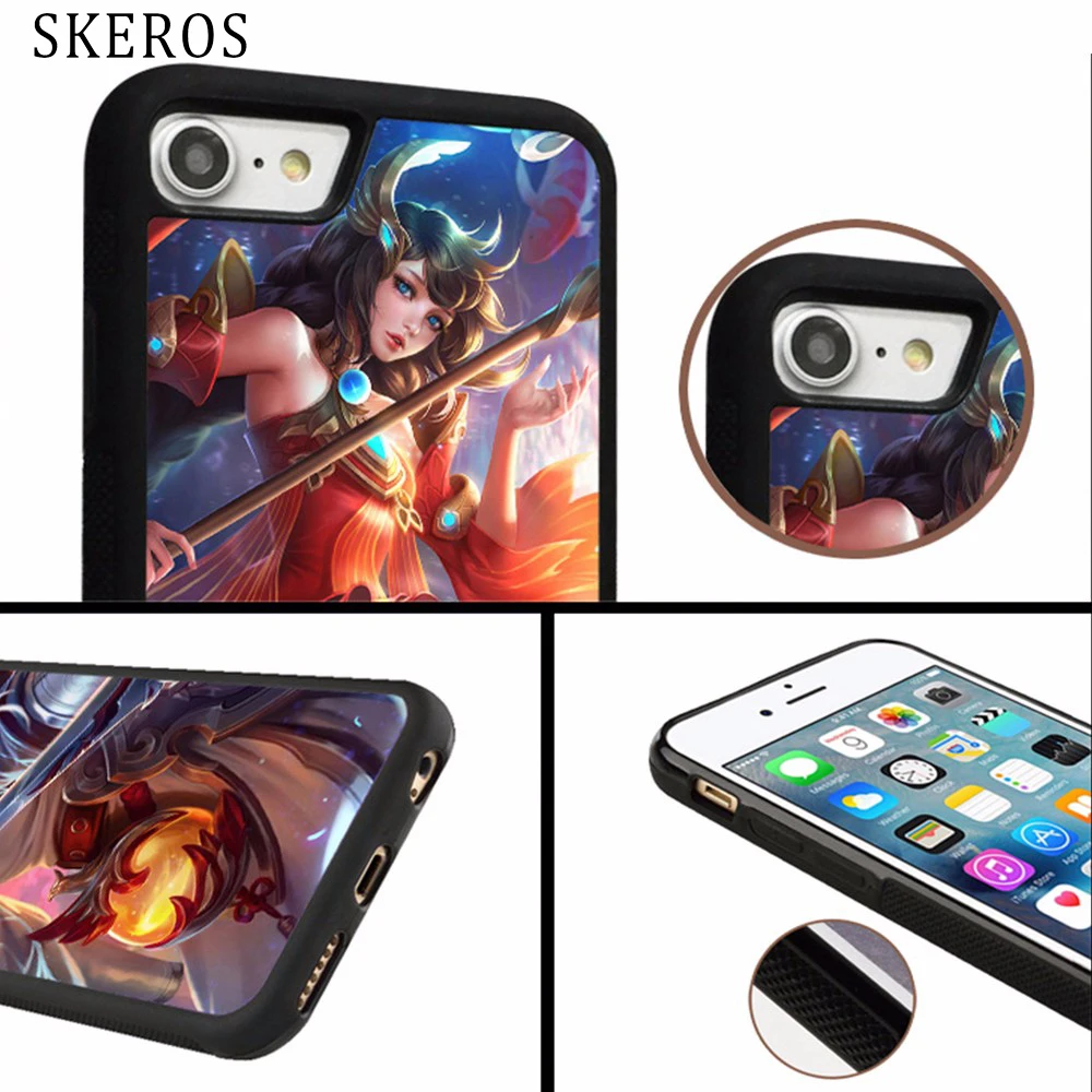 SKEROS Элла maicover сотовый телефон чехол для iPhone X 4 4S 5 5S 6 6s 7 8 plus |