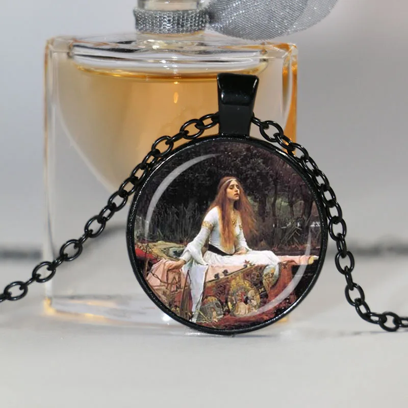 Ожерелье Ophelia со стеклянным куполом из смолы художественный кулон Джон Уотерхаус