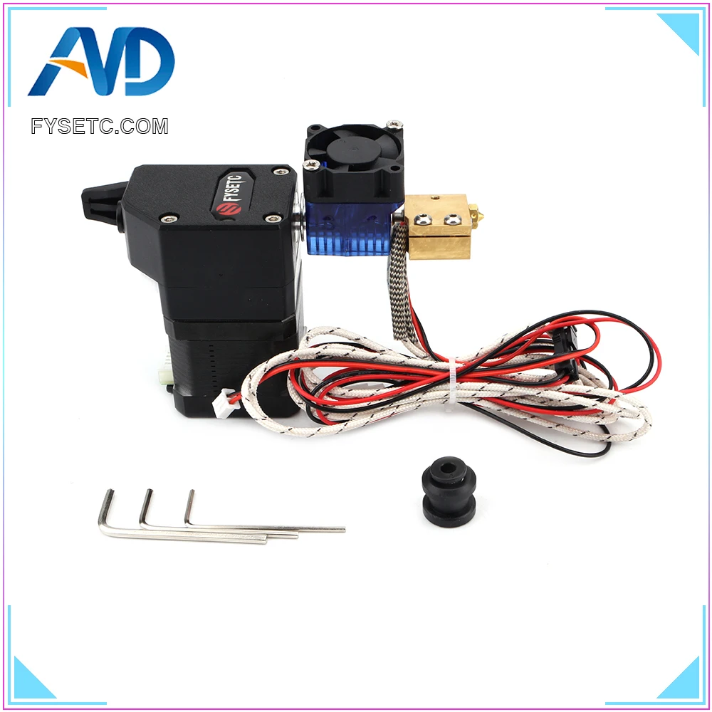 Черный BMG экструдер V6 HOTEND с датчиком PT100 двухприводный для Wanhao D9 Creality CR10 Ender 3 Anet E10 |