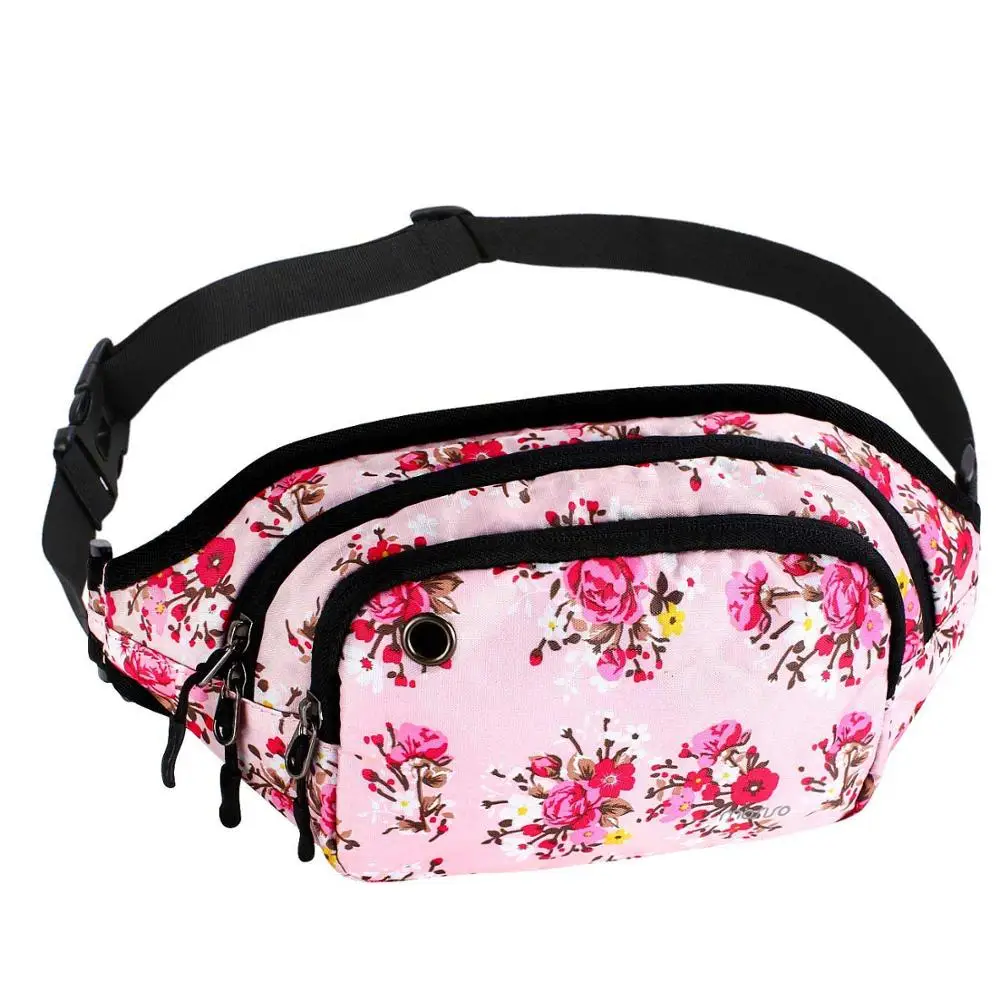 Rose on Pink Base MOSISO новейшая Женская многофункциональная поясная сумка мужская сумка на талию модные дизайнерские сумки для телефона маленькая поясная сумка крутые сумки для женщин - Цвет: Rose on Pink Base