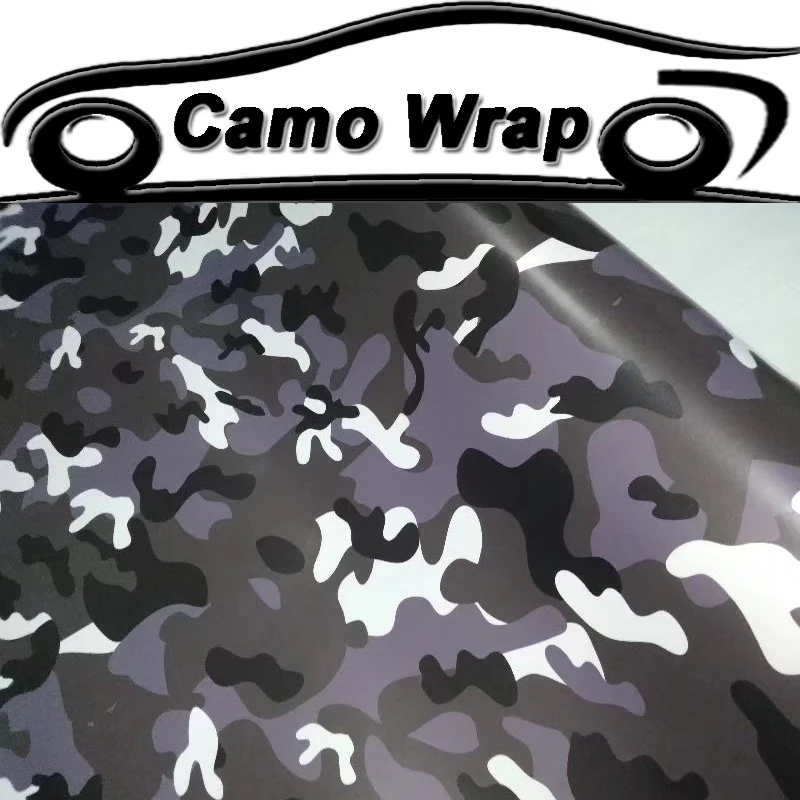 Черно серая камуфляжная виниловая пленка ORINO наклейка для автомобиля и мотоцикла