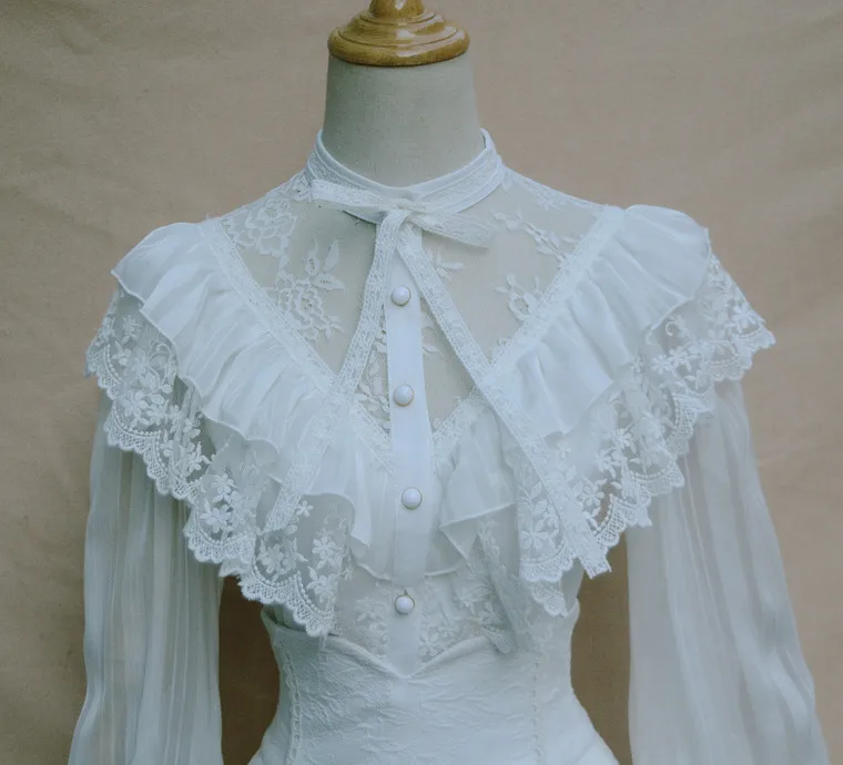 Женская шифоновая блузка с длинным рукавом фонариком и рюшами|blouses with ruffles|women chiffon