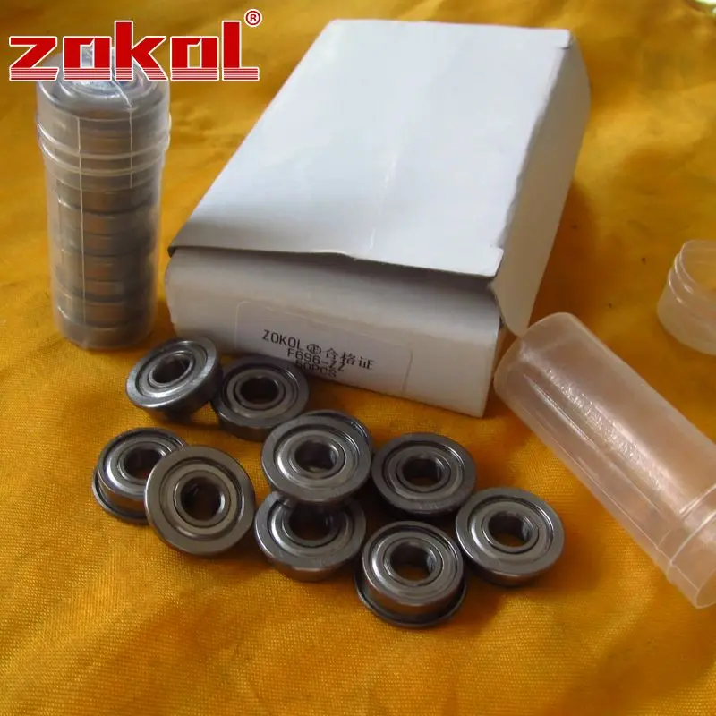 Фланцевый подшипник ZOKOL F696ZZ F696 ZZ с глубоким желобом шариковый 6*15(17)* 5 мм|bearing