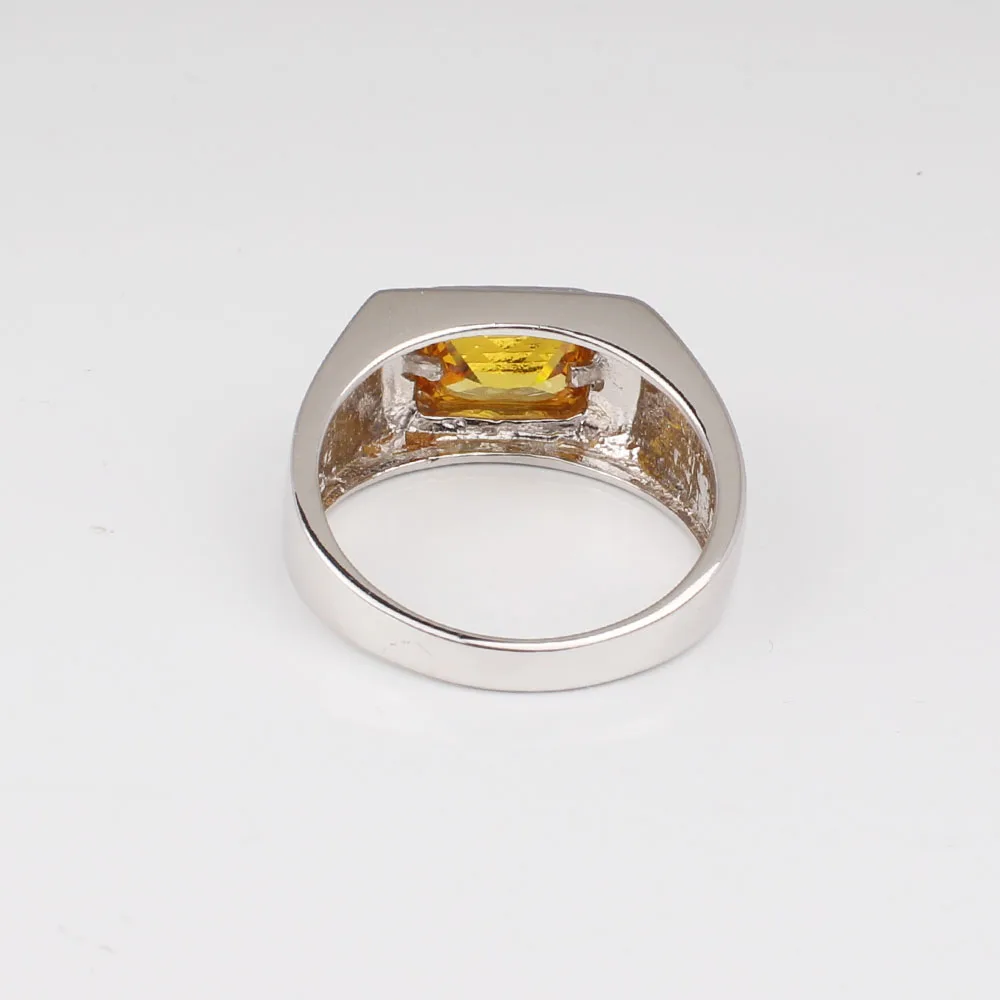 Мужское серебряное кольцо с фианитом 7x9 мм|jewelry resin|jewelry metaljewelry making supplies free shipping |