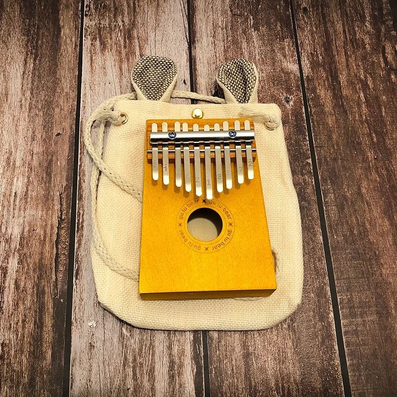 Детское деревянное мини-пианино Kalimba 10 клавиш с чехлом для начинающих | Спорт и