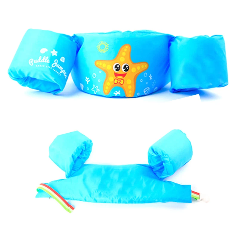 blue Baby puddle jumper Children Arm ring life vest Float Circle Trainer Toddler Jacket Child Swim suit Vest Swimming Pool Accessorie - Цвет: blue