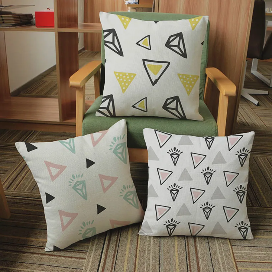 Черный желтый треугольный Алмазный геометрический высококачественный