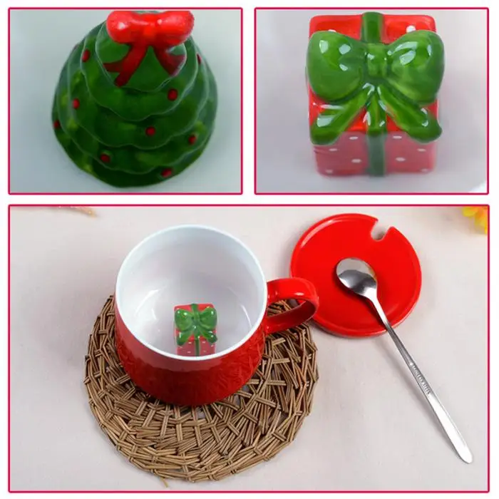 Christmas Cup Mug 3D Animal Ceramics Cute Cartoon For Coffee Milk Tea Home Office TT-best