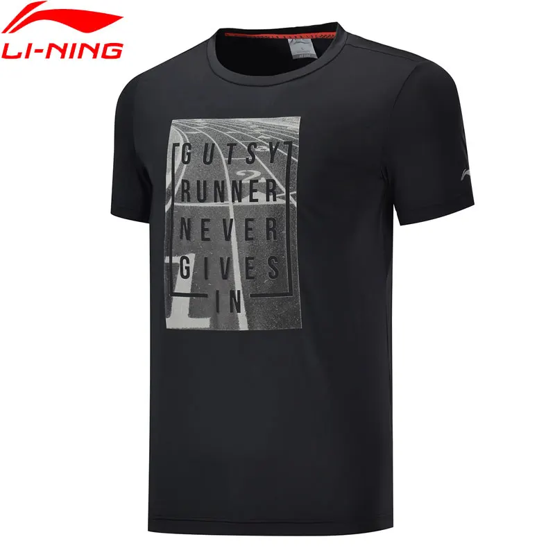 Мужская футболка Li-Ning топ с коротким рукавом 81% полиэстер 19 спандекс на сухой