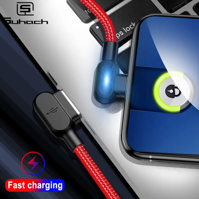 

Suhach 90 Degree Micro USB Cable Fast Charging Charger Phone Data Cord Microusb Cable For Samsung A8 A7 2018 Xiaomi Redmi Note 5