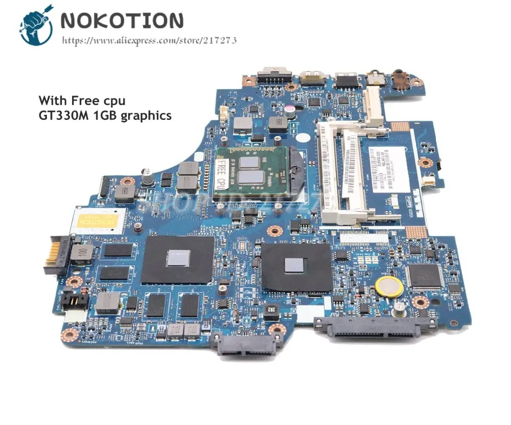 Материнская плата NOKOTION для ноутбука MBWMV02001 MB.WMV02.001 NELA0 LA-6151P DDR3 GT330M 1 Гб бесплатный