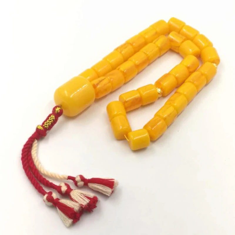 Большие размеры Tasbih 33 66 99 бусины из смолы Ambers цвет хлопок кисточки Высокое