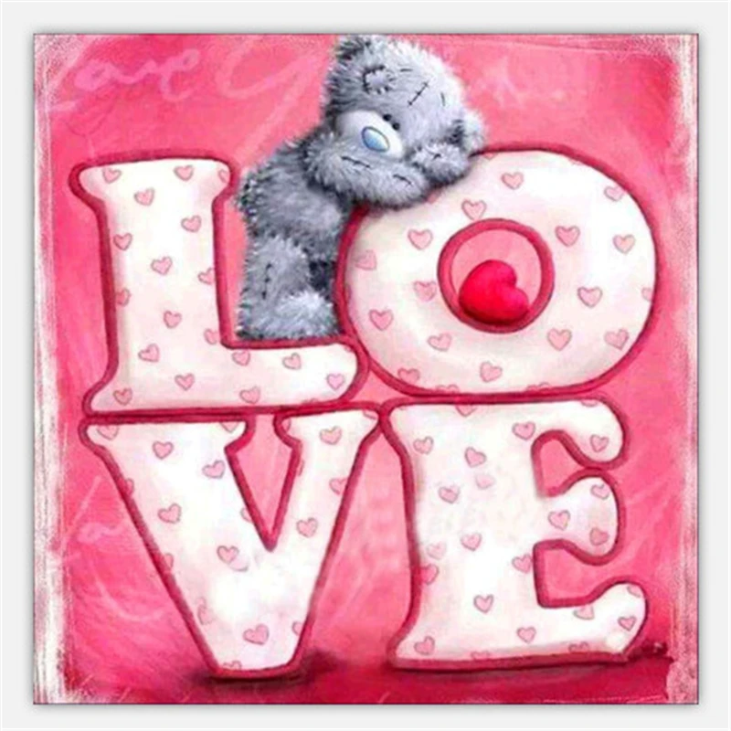 lovely bear diamond painting cross stitch embroidery decorations kids gifts home decor mural art diy mosaic wedding gift |