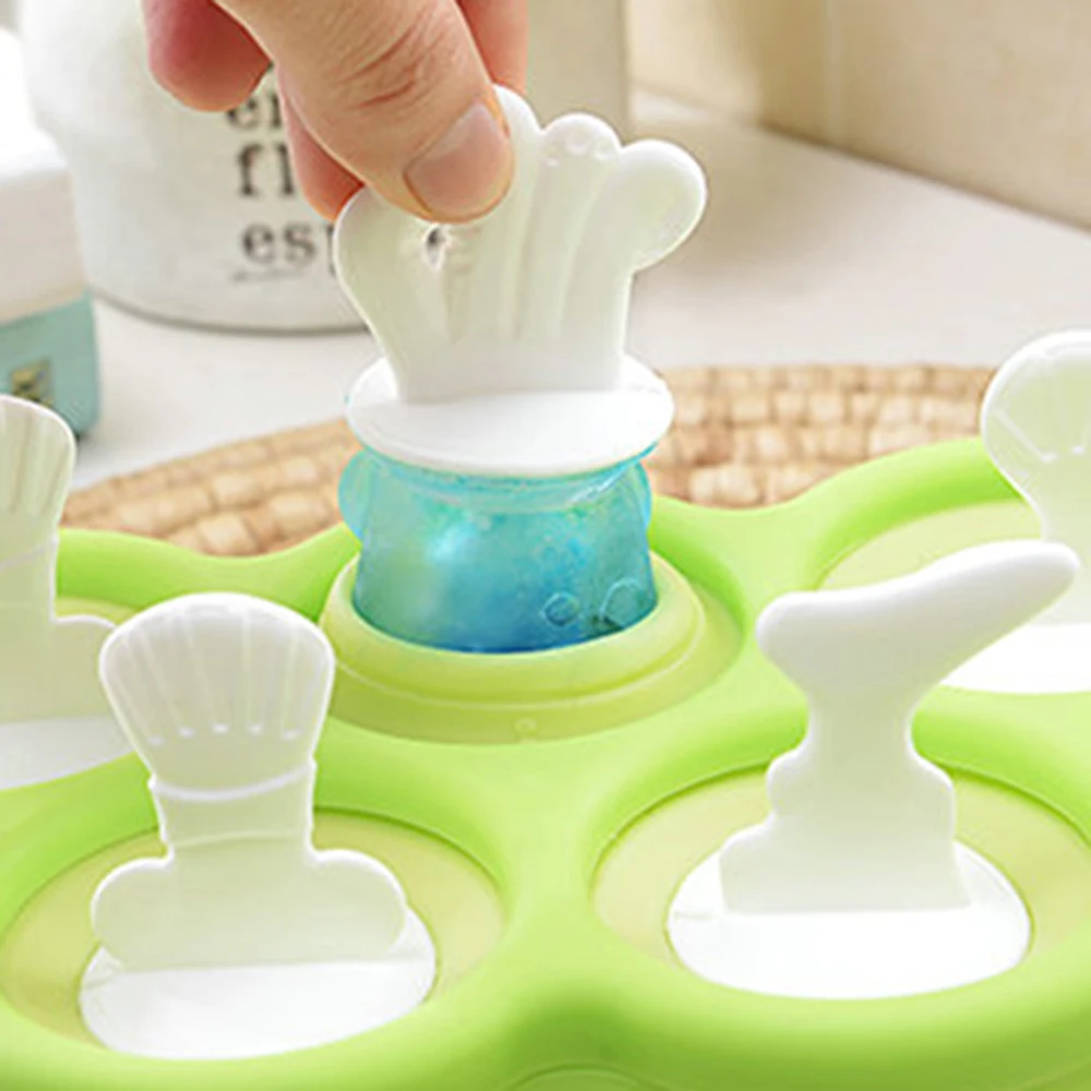 6 ячеек DIY замороженное Мороженое Поп инструменты силиконовая форма морские