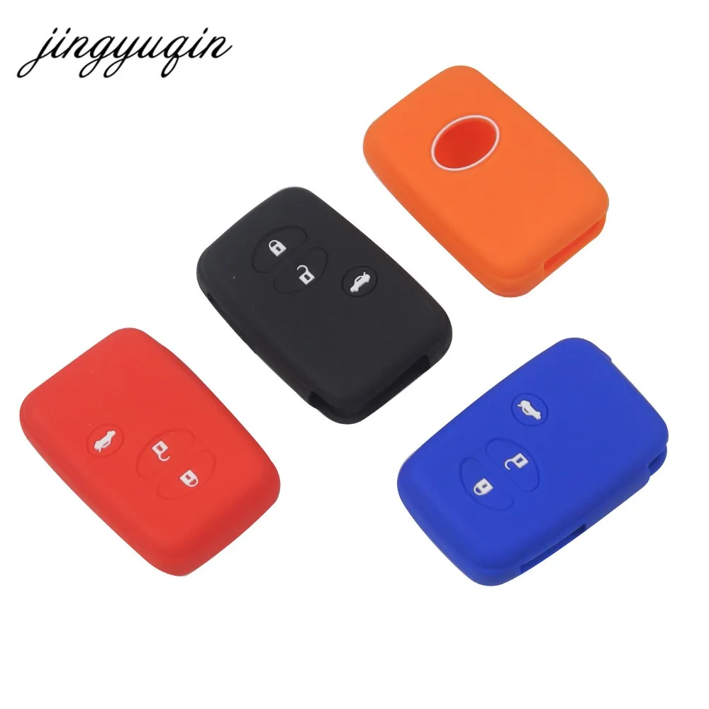 

jingyuqin Silicone Cover for Toyota Land Cruiser Camry Highlander Crown Prado Prius Car Key Set Jacket Cover Case Remote
