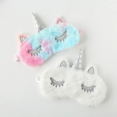 3D Unicorn Eye Mask Sleeping Eye Mask Blindfold Eye Cover Shadow Soft Cover for Traveling Sleep Eyeshade Party Gifts Christmas