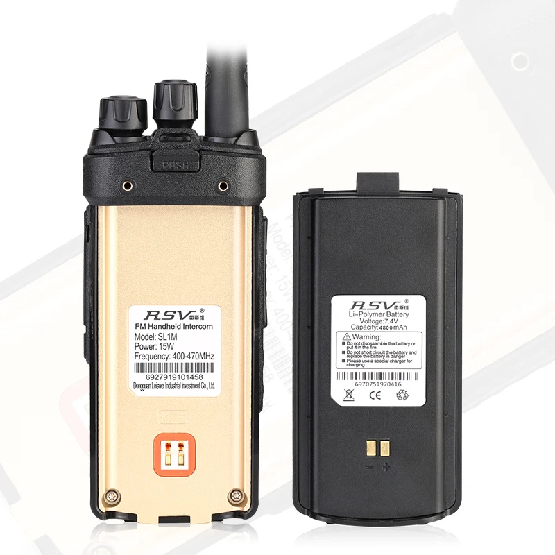 Рация RSV-SL1M-15W 2 шт. скремблер Функция Водонепроницаемый UHF VOX Шифрование