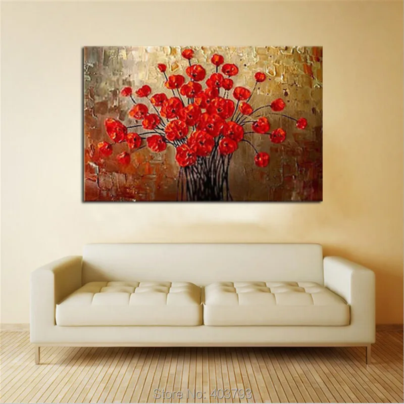 Огромная современная абстрактная картина маслом на холсте 100% Настенный декор