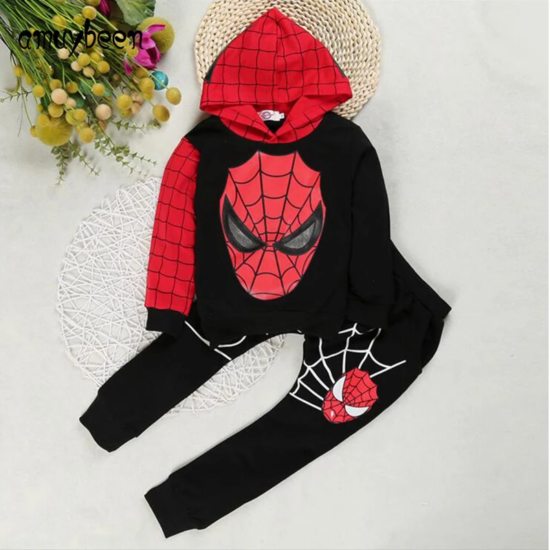 Boys sets children clothes spiderman Cotton Baby Suits Fashion boys clothing Children Long Sleeve Kids Sports Clothes Set |