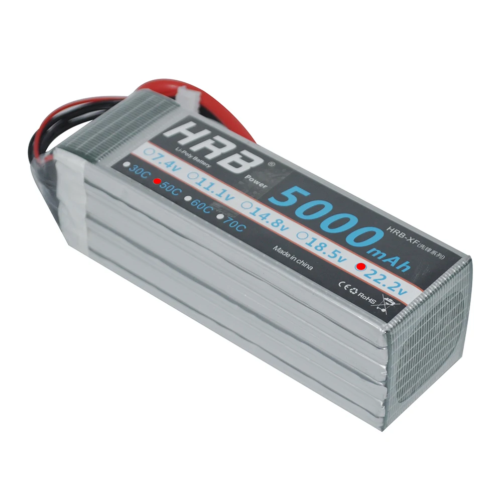 Аккумулятор HRB RC Lipo 6S 22 2 в 5000 мАч 50C Max 100C для радиоуправляемого квадрокоптера