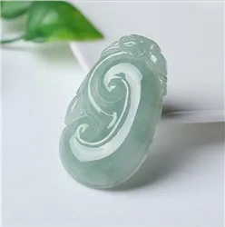 50*50*14 мм натуральный жадеит jade Ice nuo zhong двухсторонний PIXIU кулон Yu pei jade кулон ожерелье свитер цепь