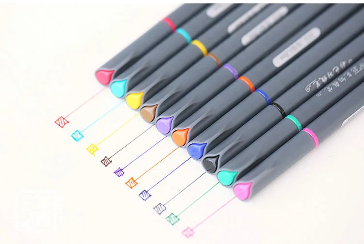 

Fineliner Color Pen Set, 0.38mm Colored Fine Liner Sketch Drawing Pen, STA Liner pen