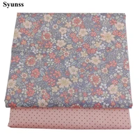 syunss diy patchwork cloth for quilting baby cribs cushions dress sewing tissus floral dot printed twill cotton fabric tecido