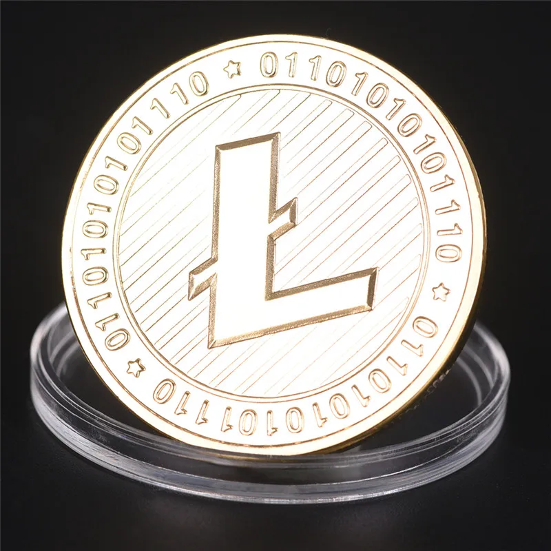 Золотистые/Серебристые монеты Litecoin коллекция валют физических подарков