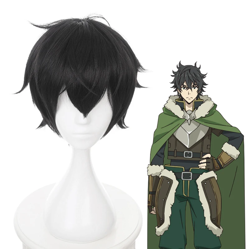 Аниме Comic The Rising of the Shield Hero парик для косплея Naofumi Iwatani короткий черный
