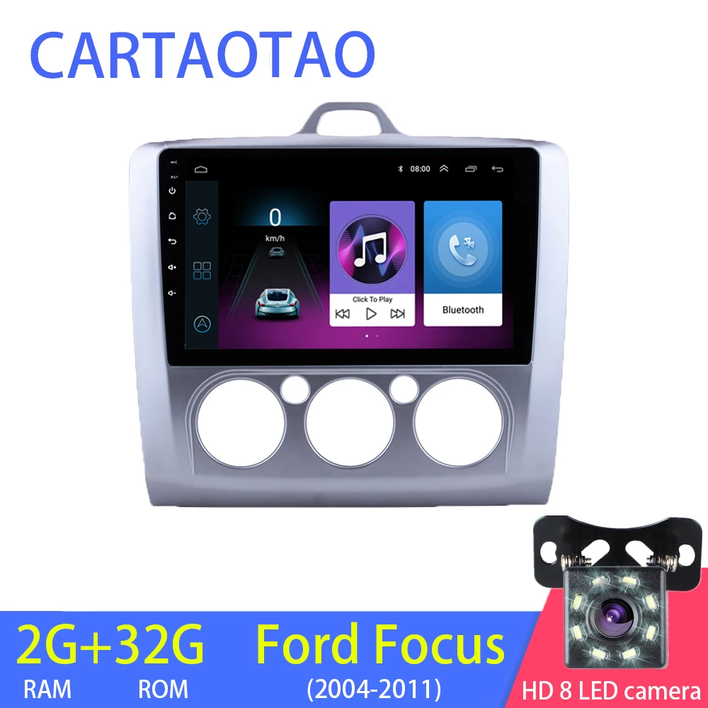 2G+ 32G 2DIN Android 8,1 автомобильный Радио мультимедийный плеер для Ford Focus EXI MT MK2 MK3 2004-2009 2010 2011 Стерео gps навигация WiFi