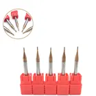 фрезы Endmill 1 мм 1.5 мм 2 мм 2.5 мм 3 мм 4 мм 5 шт. HRC60 4 флейты плоский конец мельница Вольфрам карбида прямой хвостовик фрезы ЧПУ