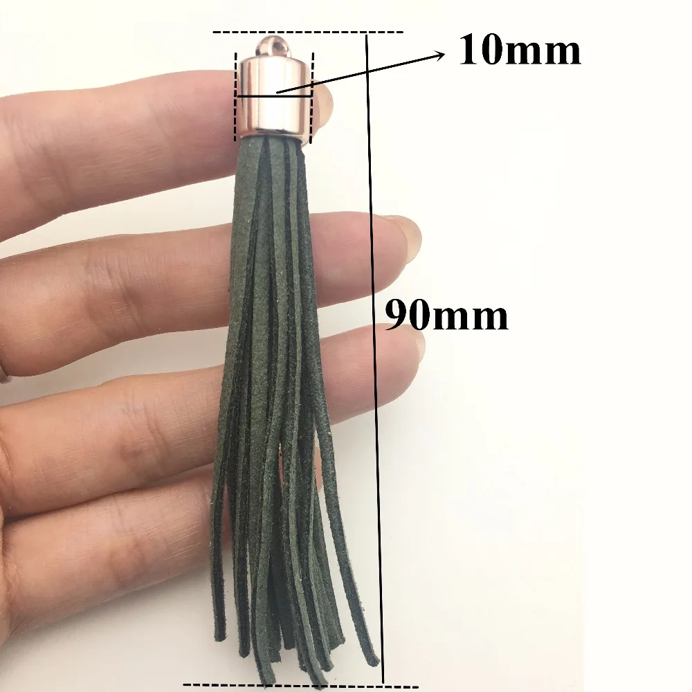 CHENGRUI L68 9cm suede tassels brush curtain craft earring findings fringe shadow curtains fabric 10pcs/bag | Дом и сад