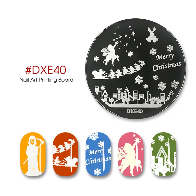 DXE40 Saviland дизайн ногтей штамп шаблон 16 видов стилей цветок розы листья изображение шаблон печатная пластина для DIY гель Vranish маникюр - Цвет: DXE40