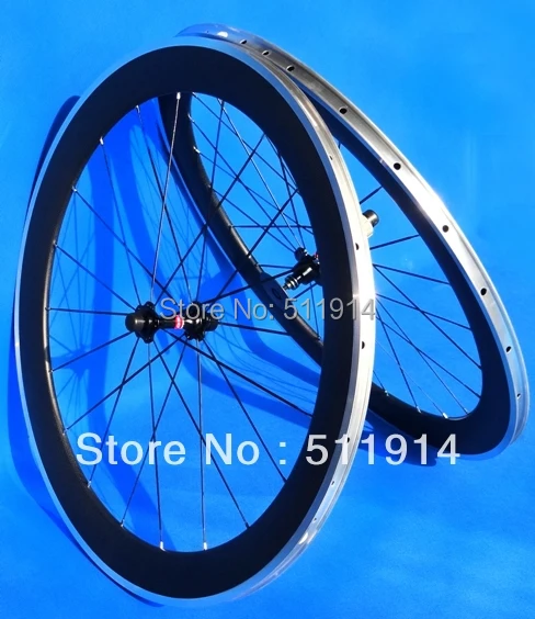 Clincher Wheelset 700C дорожный велосипед 60 мм полностью карбоновый глянцевый клинчерный