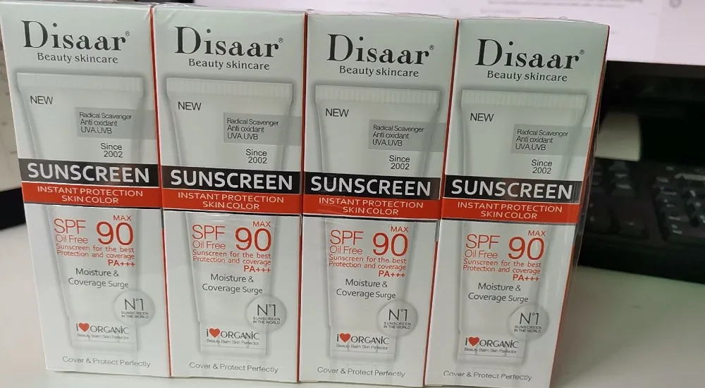 12 шт., солнцезащитный крем для лица, красота, уход за кожей, SPF 90, без масла, антиоксидант, UVA/UVB, 40 г, восстанавливающий крем против солнца, дневной крем