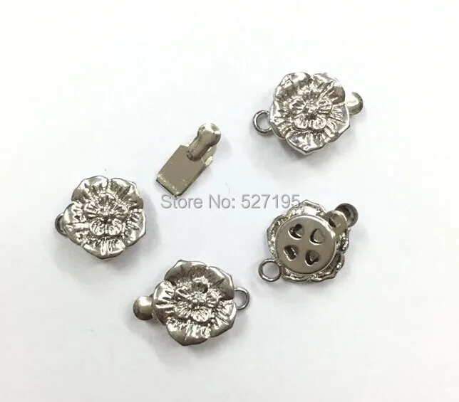 

Free shipping Carved Flower Rose Clips Clasp Bail Connectors Spacer Beads
