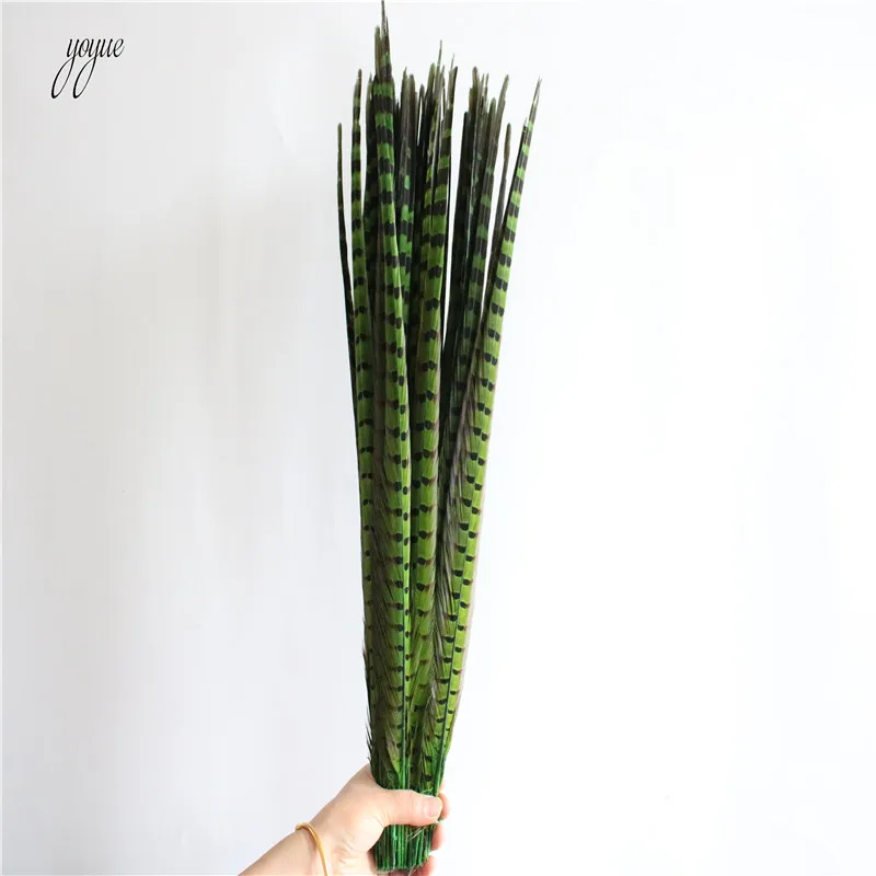 Venta al por mayor 100 Uds cola fais&aacute;n natural plumas 20-22 pulgadas 50-55CM de alta calidad de la joyer&iacute;a de DIY decoraciones de la boda pluma de fais&aacute;n-2
