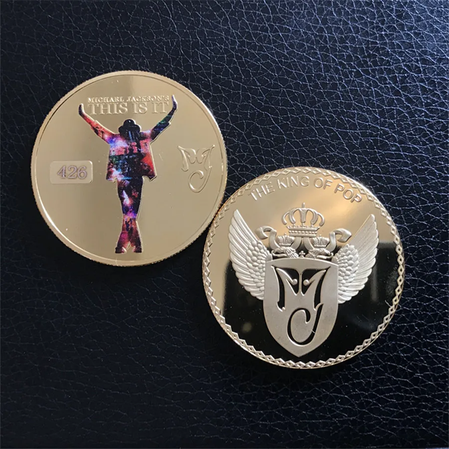 2 шт./партия памятные монеты король поп | Дом и сад