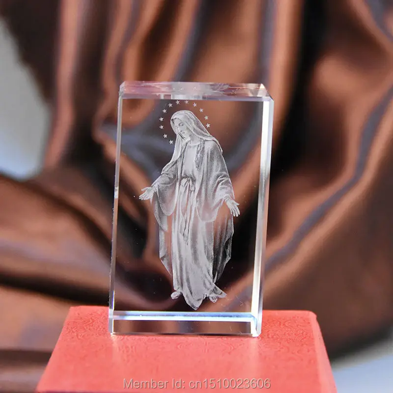 3D лазерный хрустальный религиозный Хрустальный декор статуи Будды Бумажный