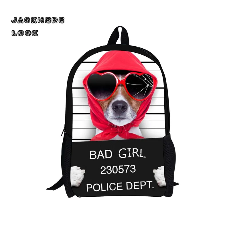 Jackherelook Kawaii с принтом собаки школьная сумка для мальчиков и девочек животных
