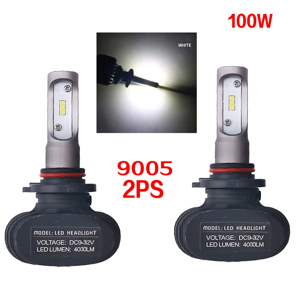 2 шт. alloy100W супер яркая светодиодная лампочка DC 9 32V 6500K лампа COB 8000LM светодиодные