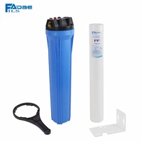 20 slim blue water filter housing include one pp sediment filter 5 micronwrenchbracket34 thread female