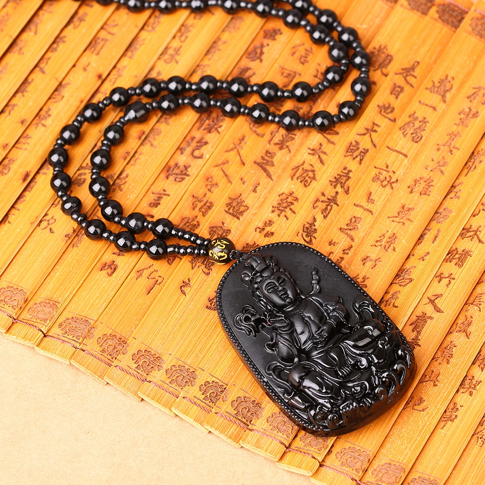 Подвеска круглой формы из натурального камня Jewnou Maitreya Будда вулканического