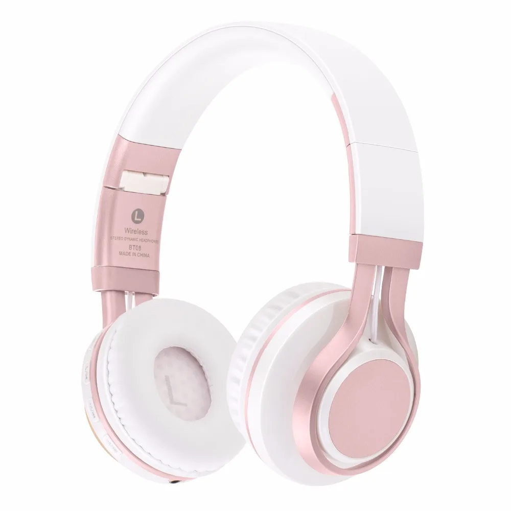 Модные BT 08 Bluetooth наушники V4.0 беспроводные музыкальные бас стерео накладные