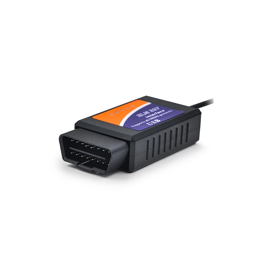 Сканер ELM327 USB V2.1 пластиковый инструмент для диагностики автомобиля OBD2 поддержка