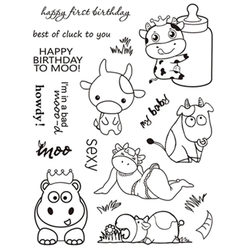 Прозрачные штампы для скрапбукинга/штампы для настроения, Волшебная резина, новинка, для изготовления открыток, пули, журнал Happy Cow, сладкий штамп, 836